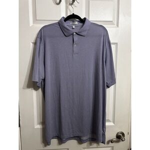 Peter Millar Crown Crafted XL Polo Shirt Purple Blue Pattern Performance Stretch